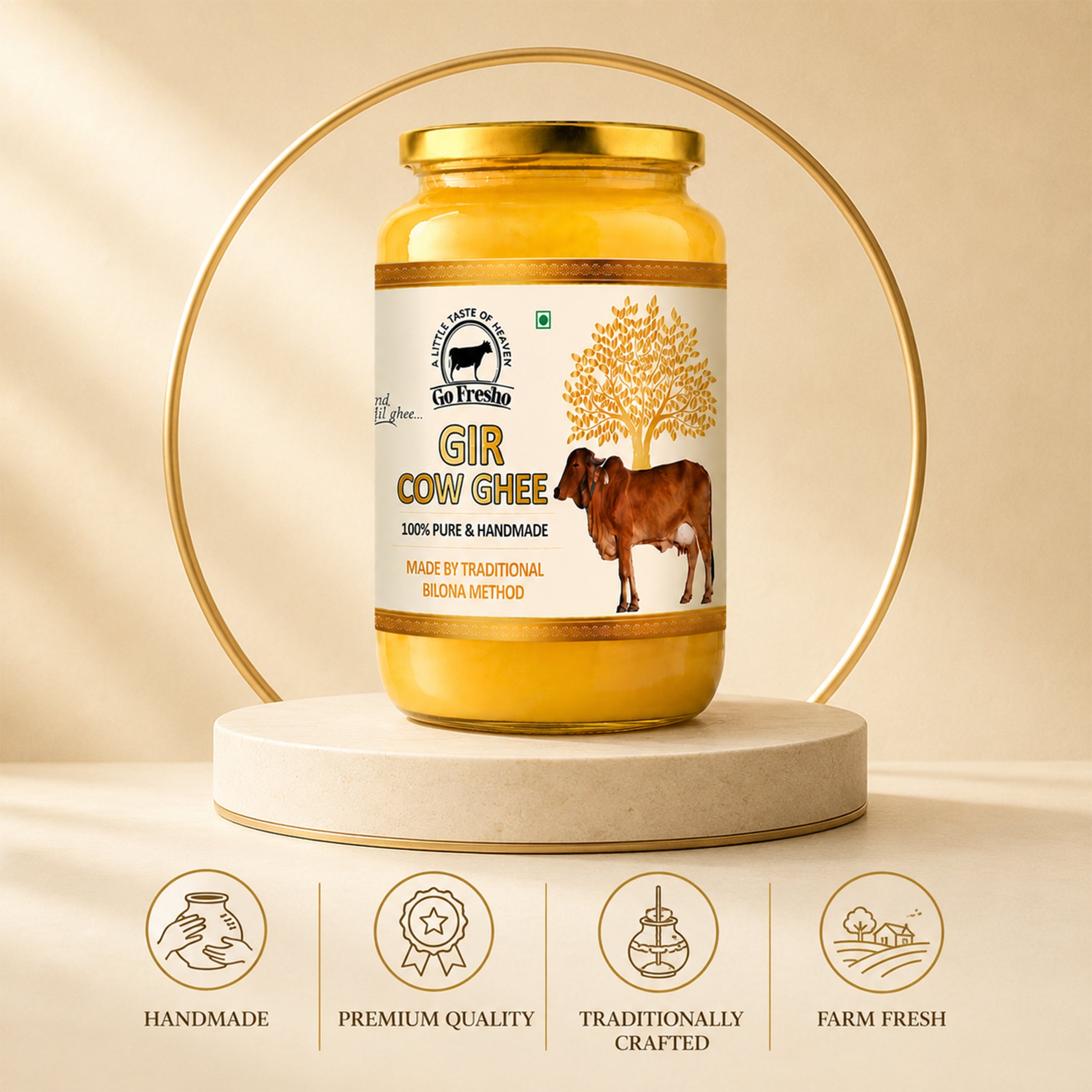 Go Fresho Gir Cow A2 Ghee
