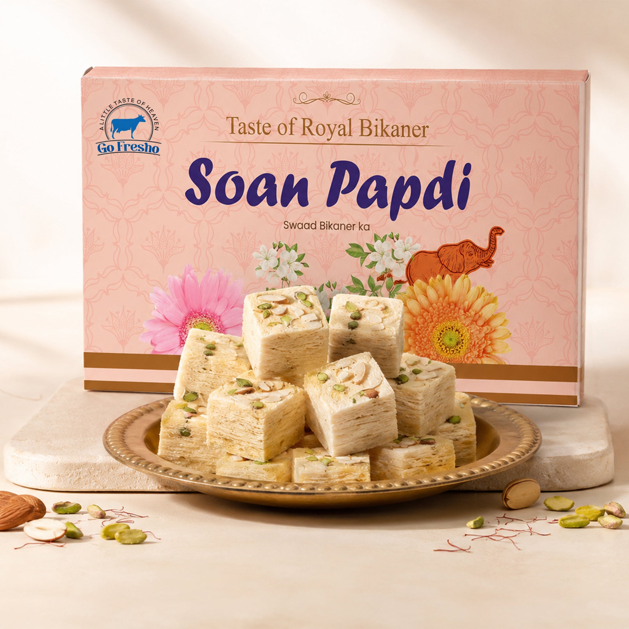 Go Fresho Crispy Soan Papdi – Traditional Indian Sweet