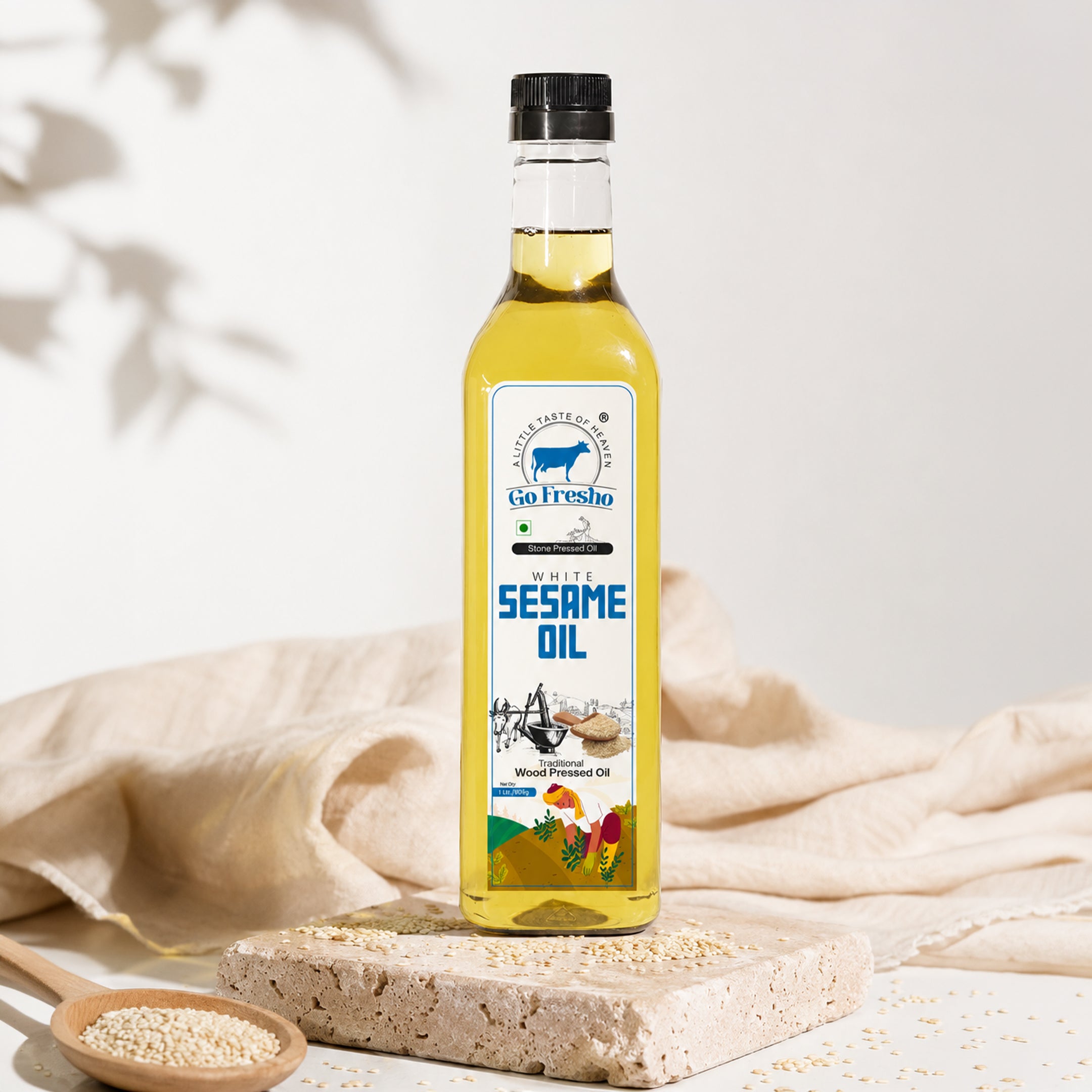 Go Fresho Wood Pressed White Sesame Oil | Pure Til Oil