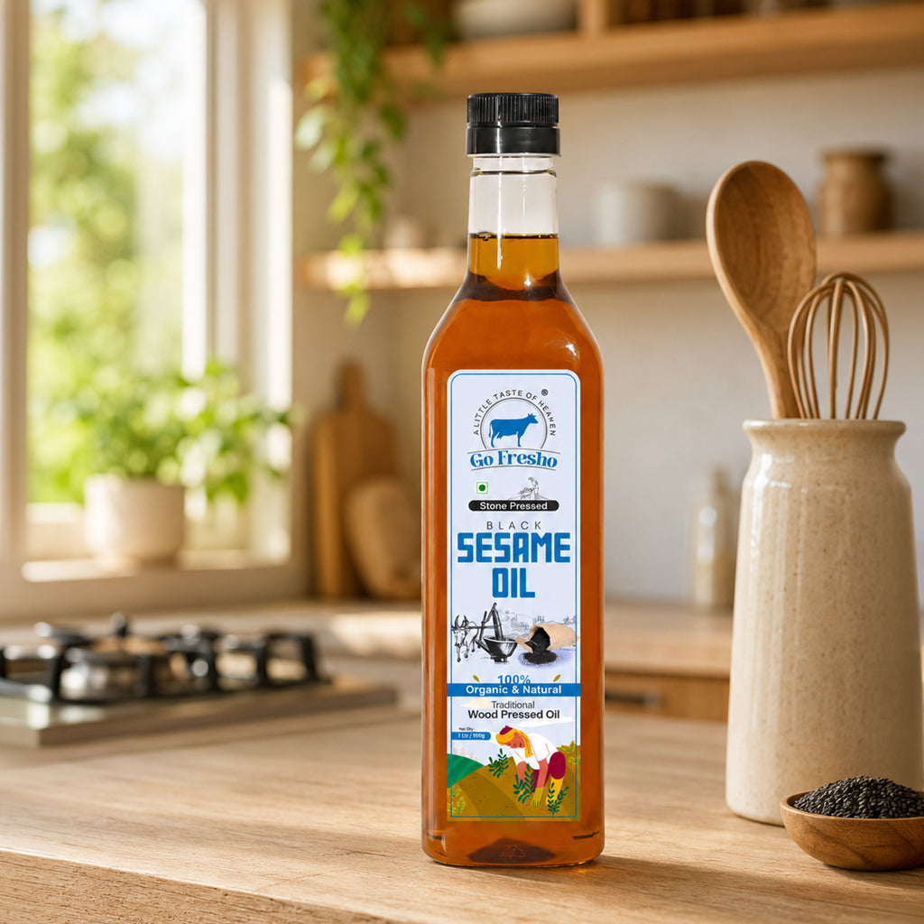 Go Fresho Wood Pressed Black Sesame Oil