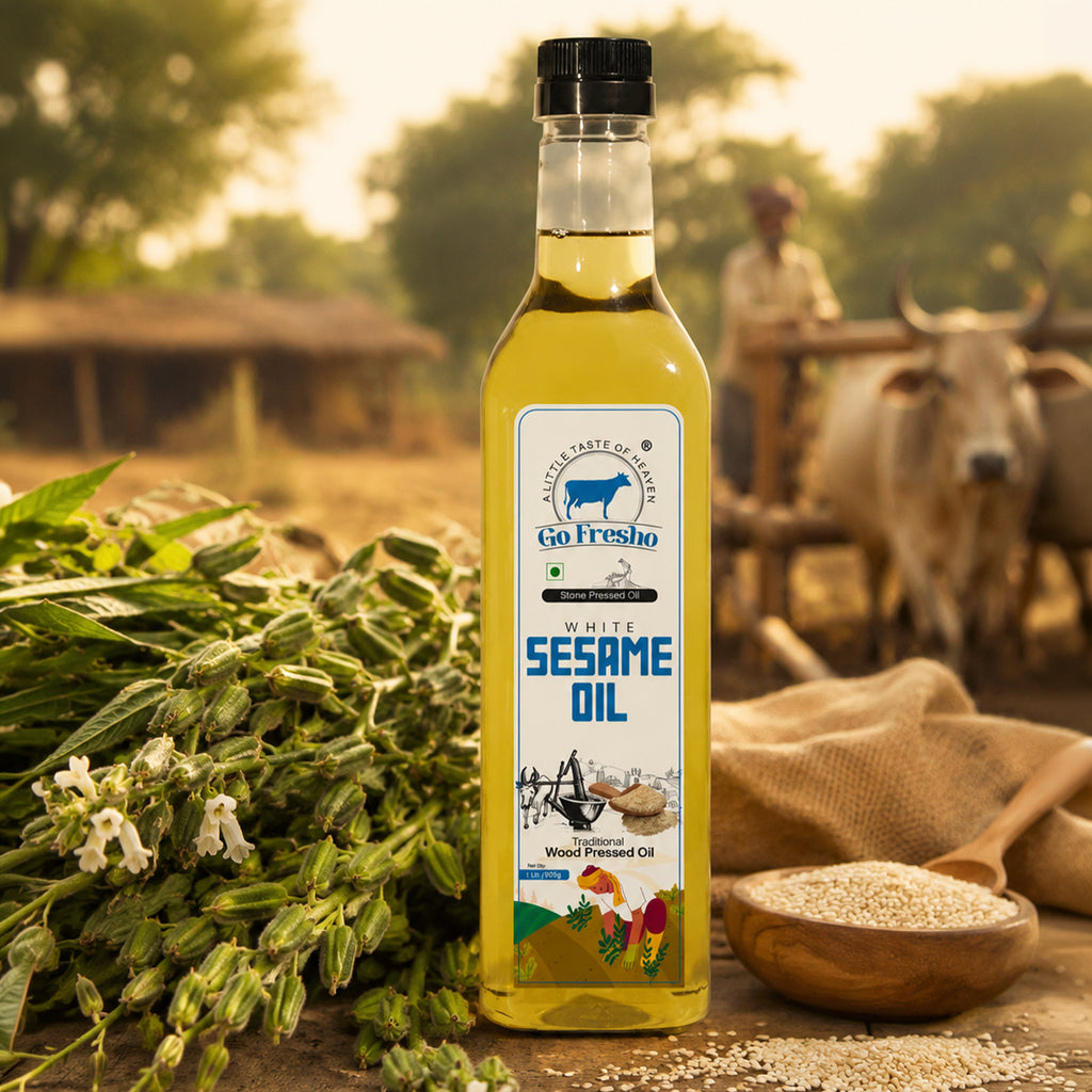 Go Fresho Wood Pressed White Sesame Oil | Pure Til Oil