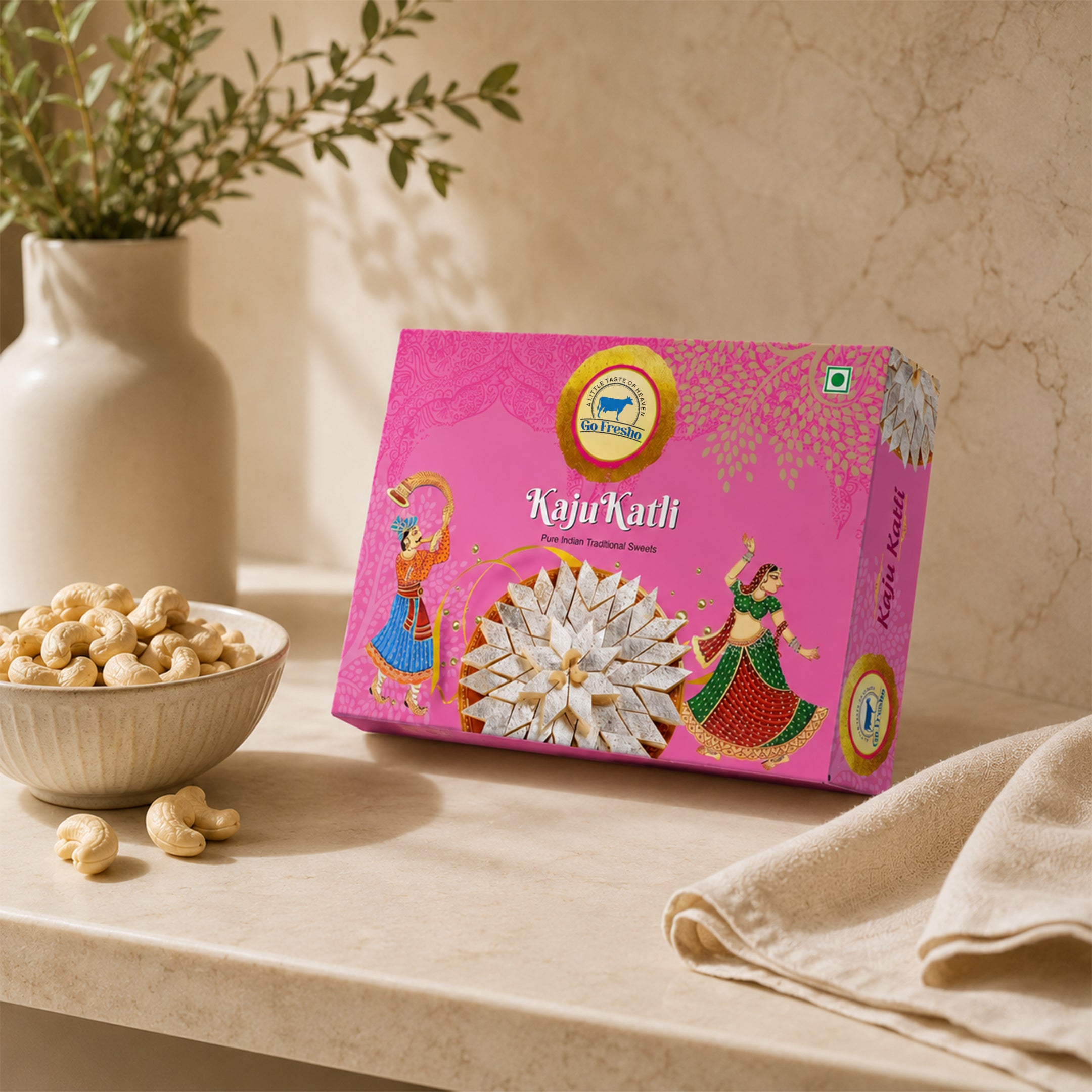 Go Fresho Premium Kaju Katli – Rich Cashew Delight