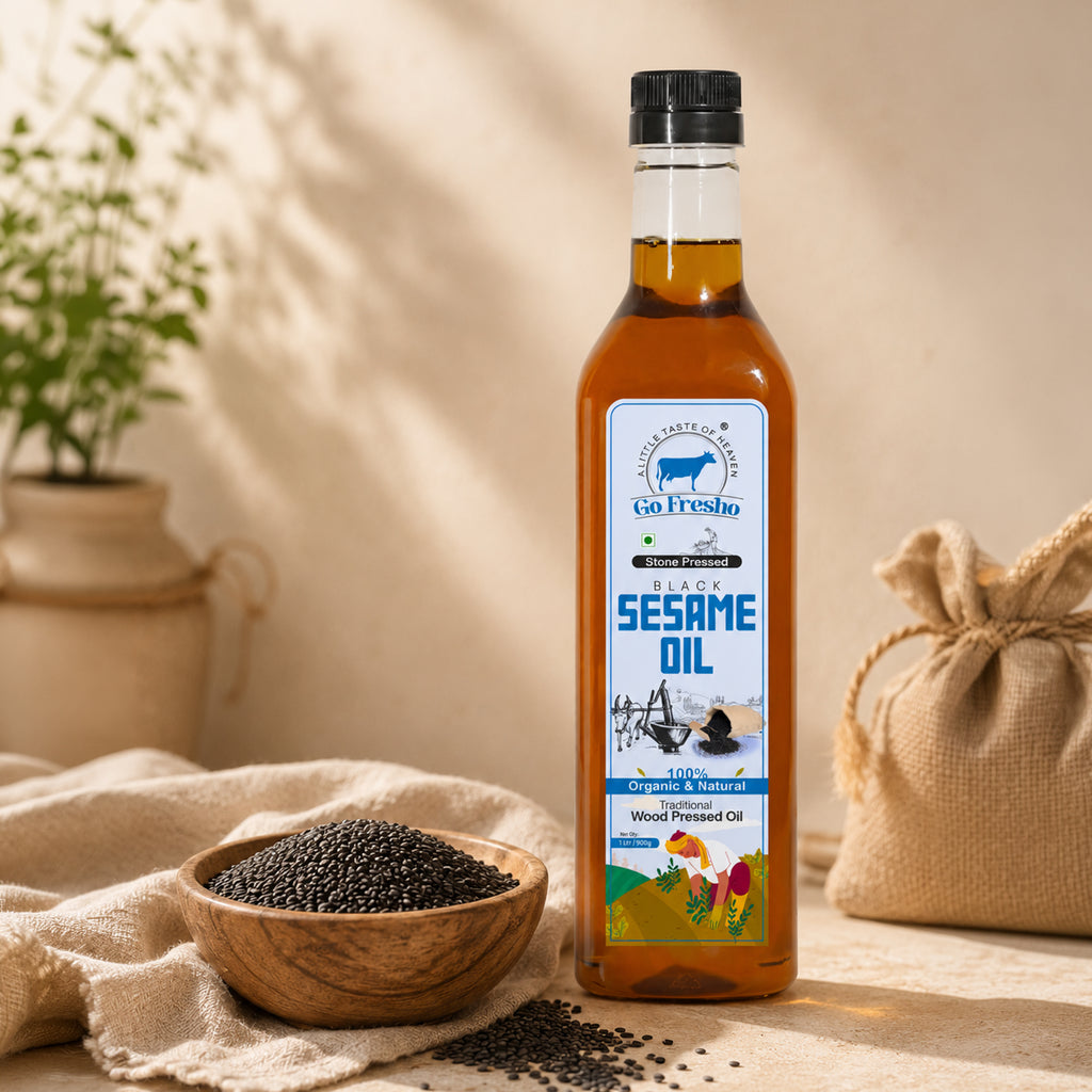 Go Fresho Wood Pressed Black Sesame Oil