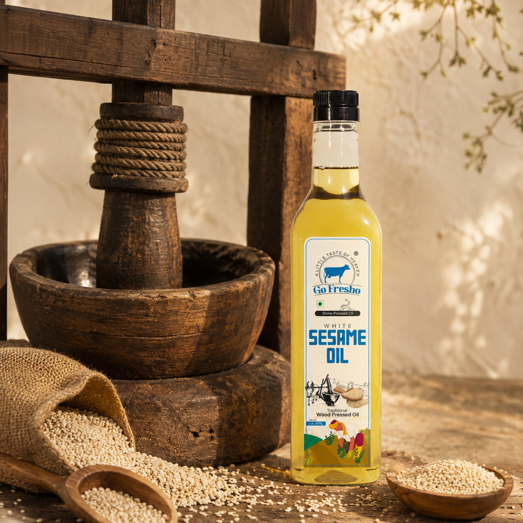 Go Fresho Wood Pressed White Sesame Oil | Pure Til Oil