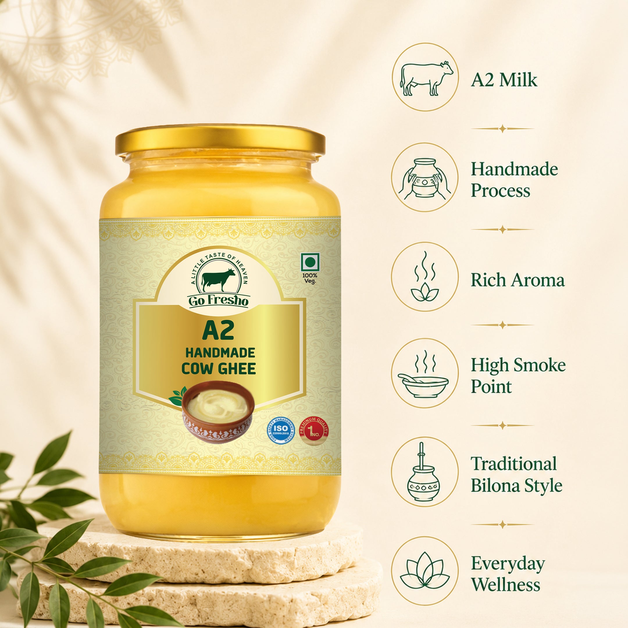 Go Fresho A2 Handmade Cow Ghee