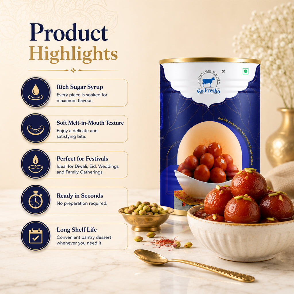 Go Fresho Soft Gulab Jamun – Rich Indian Dessert