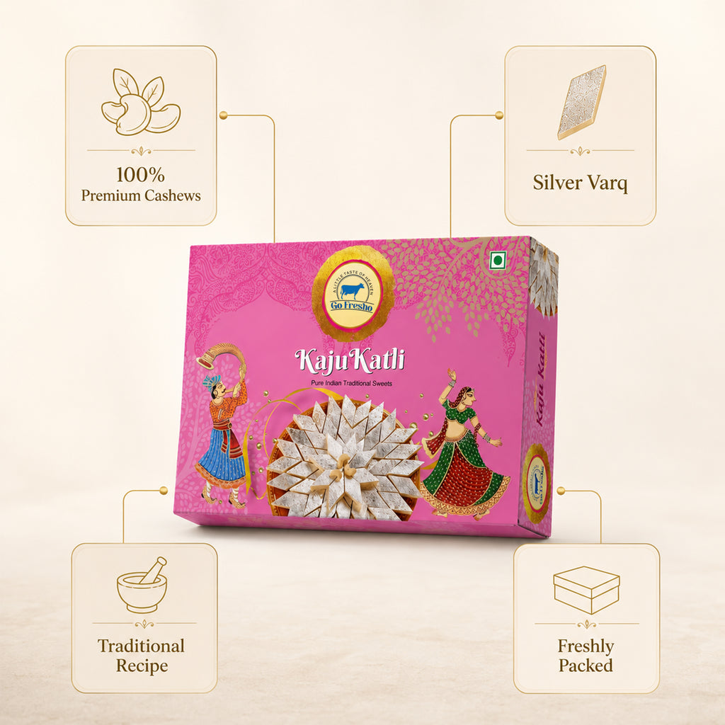 Go Fresho Premium Kaju Katli – Rich Cashew Delight