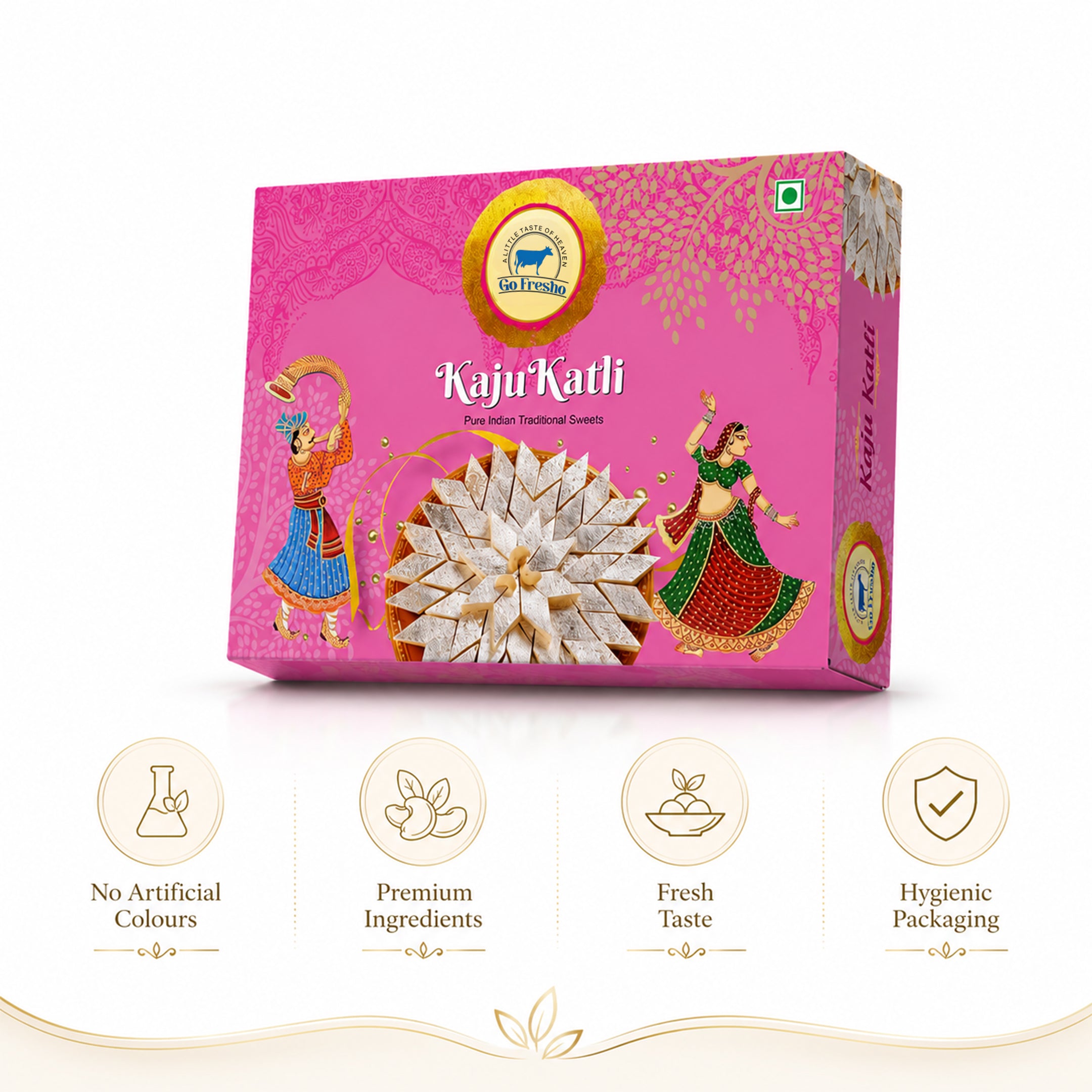 Go Fresho Premium Kaju Katli – Rich Cashew Delight