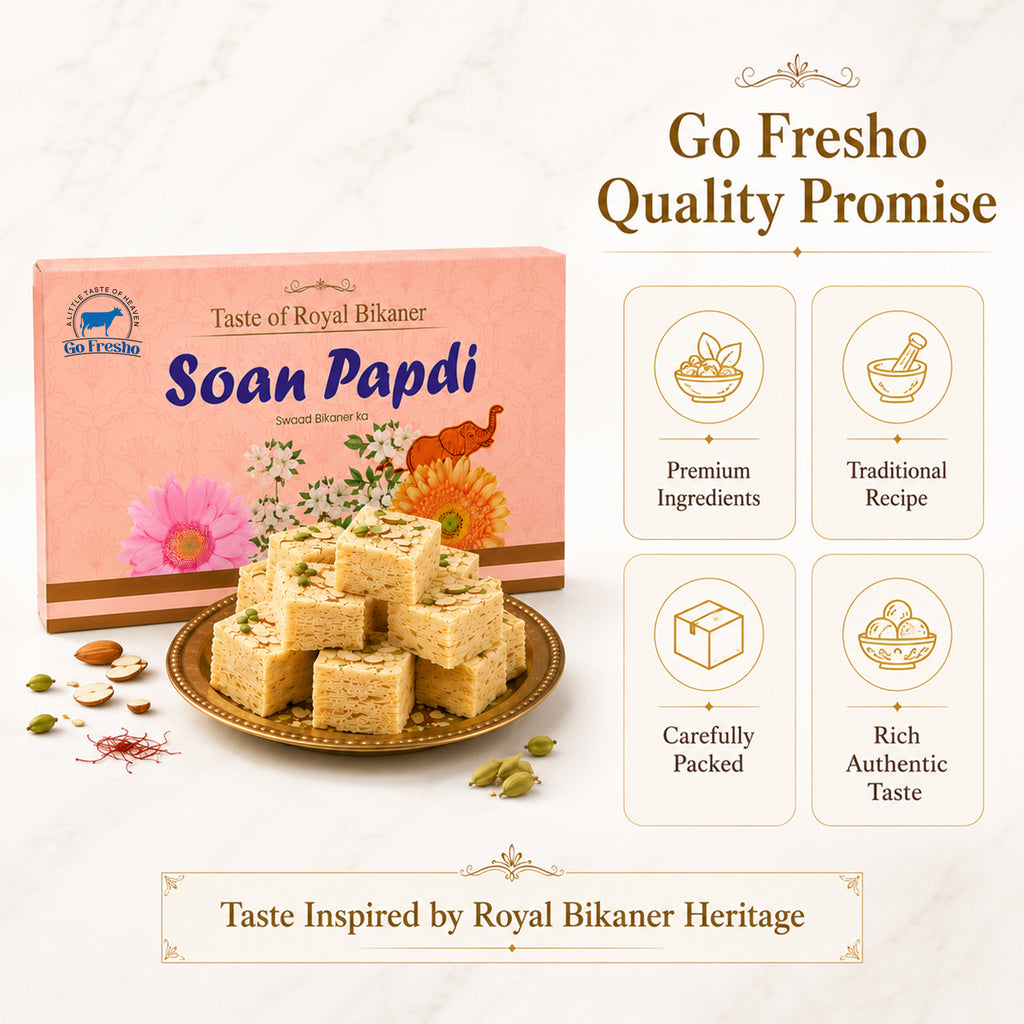 Go Fresho Crispy Soan Papdi – Traditional Indian Sweet