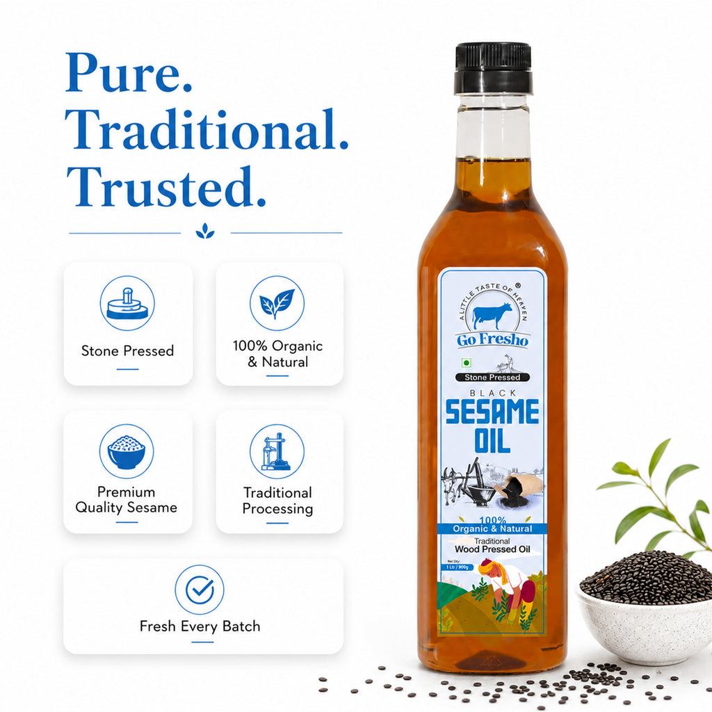 Go Fresho Wood Pressed Black Sesame Oil