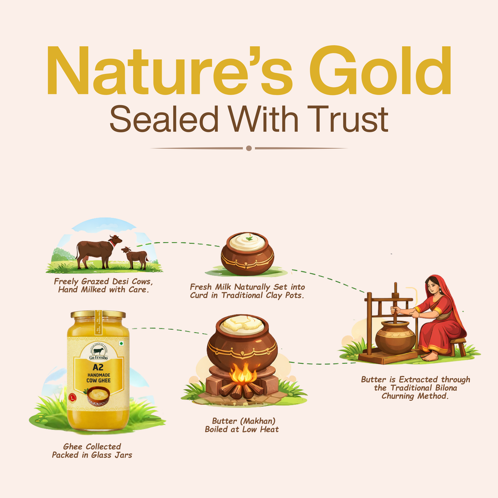 Go Fresho A2 Handmade Cow Ghee
